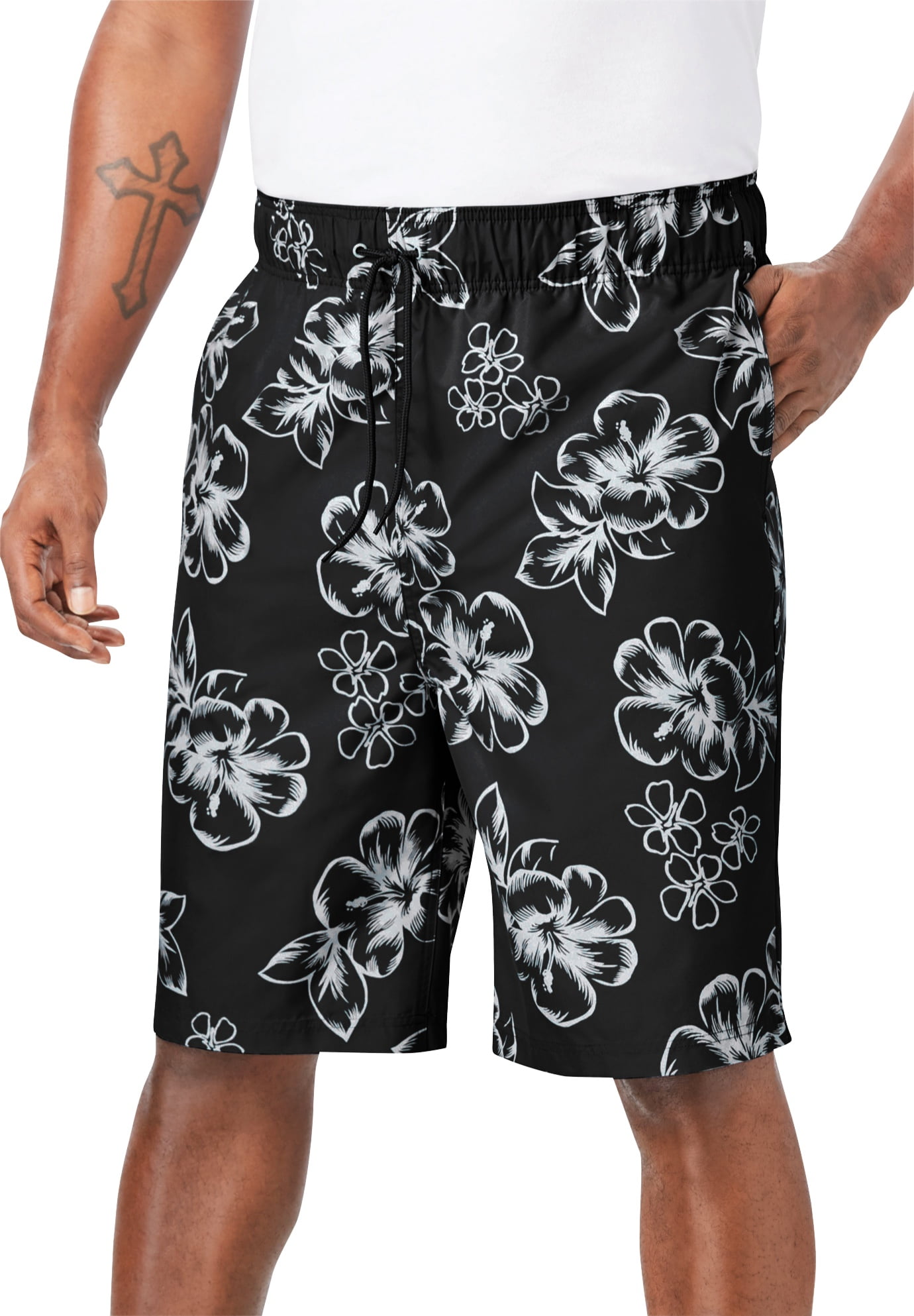 Artwork Scandinavian Style Modern Paint Nature Mens Casual Shorts Surfing Quick Dry Board Beach Swimwear with Pockets