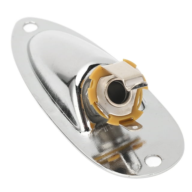Metal Boat Style Guitar Input Jack With String Fixators, 6.35mm Jack, For Electric Guitars