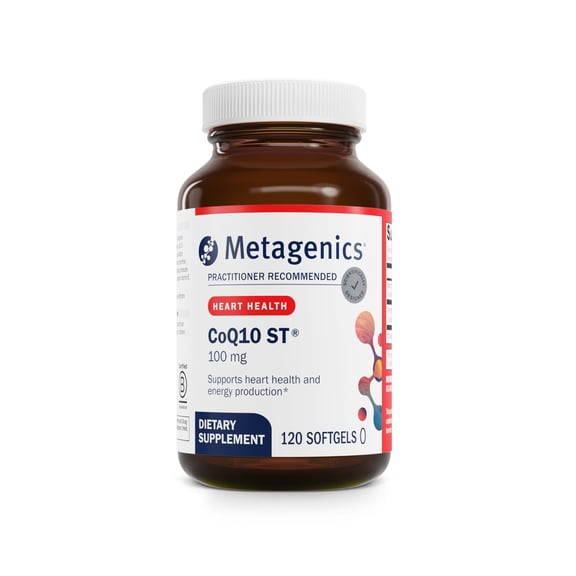Metagenics CoQ10 ST-100 mg Coenzyme Q10 Supplement - Antioxidant as Ubiquinone - For Energy Production & Heart Function* - Non-GMO & Gluten-Free - 120 Softgels