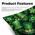 thumbnail image 2 of Saint Patrick's Day Decorative Pillows Covers with Unique Patterns for Bed, Home Decor - Set of 2 Pillow Inserts - Available in 16x16, 18x18, 20x20 Inches for Various Occasions, 2 of 6