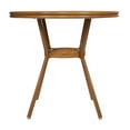 thumbnail image 6 of BizChair Indoor/Outdoor Commercial Bistro 31.5" Table, Black Textilene, Glass Top, Bamboo Print Aluminum Frame in Natural, 6 of 10