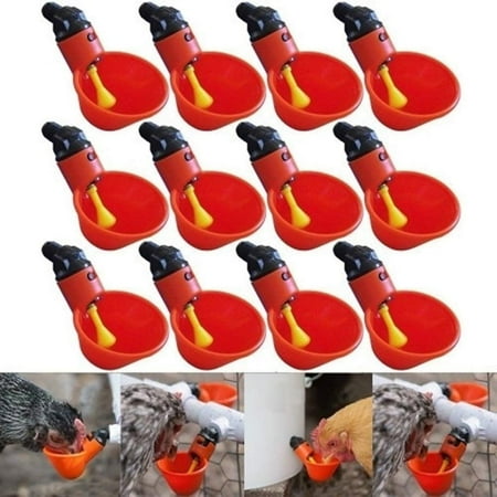 

Bird Poultry Automatic Drinking Cups Water Chicken Fowl 12Pcs Feed Drinker Coop Drill Bits & Accessories Drill Bits Accessories