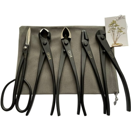 

5-Piece Bonsai Tool Set Knob Cutter Concave Cutter Wire Cutter Jin Pliers Bonsai Scissors