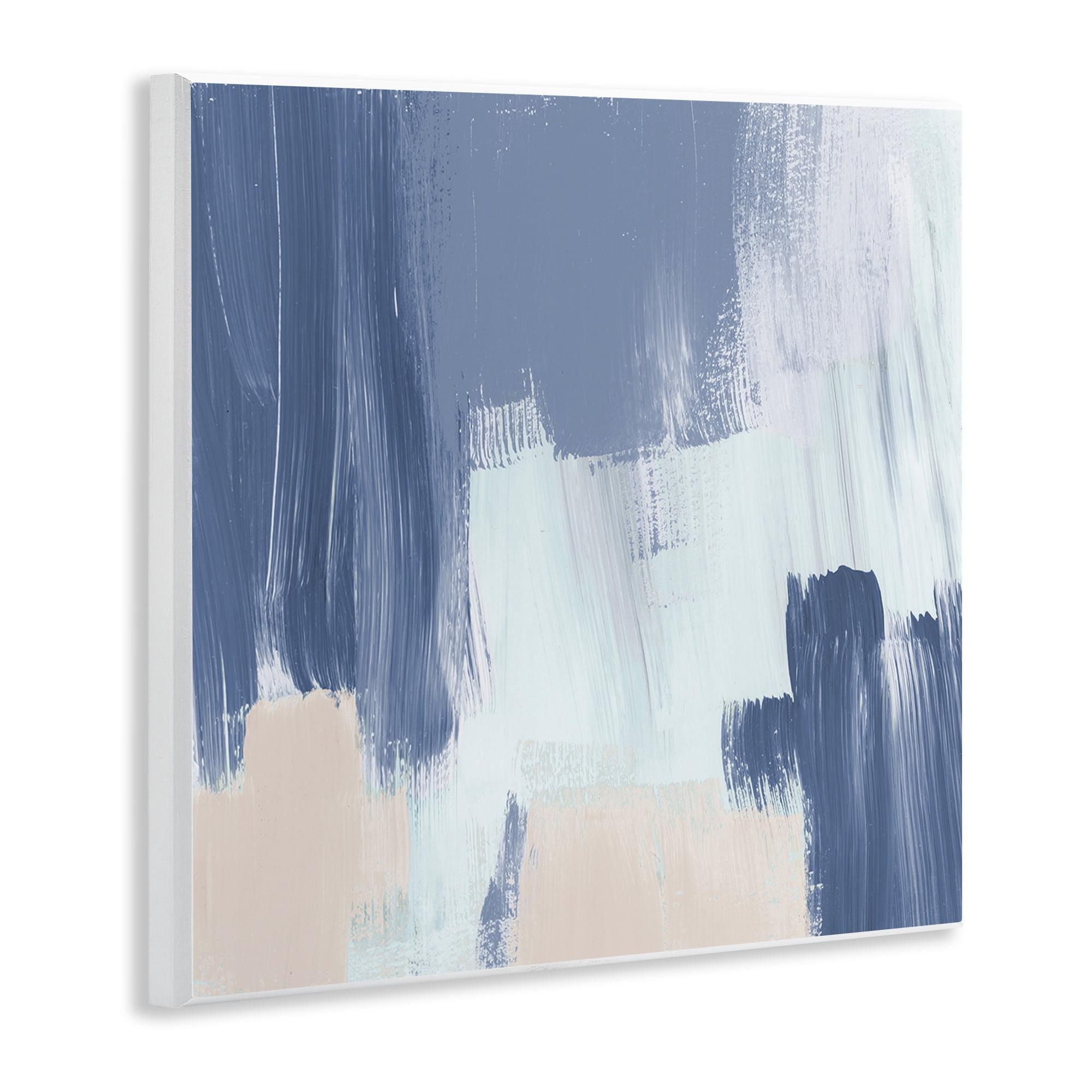 Stupell Industries Restless Blue Mind Abstract Abstract Painting Unframed Art Print Wall Art, 12 x 12