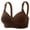 Brown, variant on Honeeladyy Women's Comfort Bra Embroidered Glossy Comfortable Breathable Wirefree Underwear Valentine's Day Gifts #Hb-36