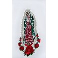 thumbnail image 2 of Altotux Satin Roses Embroidered Christening Stole Scarf Virgin Mary Guadalupe (5-7, Without Words), 2 of 3
