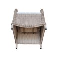 thumbnail image 5 of Outdoor Aluminum Wicker Patio Dining Chair with Cushion - Natural, 5 of 6
