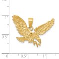 thumbnail image 3 of 14k Yellow Gold Solid Solid Polished Eagle Charm Pendant, 3 of 7