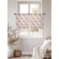 thumbnail image 4 of Summer Sheer Curtains 54 Inch Long 2 Panels, Retro Yellow Blue Ocean Shell Starfish Conch Light Filtering Rod Pocket Curtains, Sheer Voile Drapes for Living Room Bedroom, 52"x54", 4 of 8