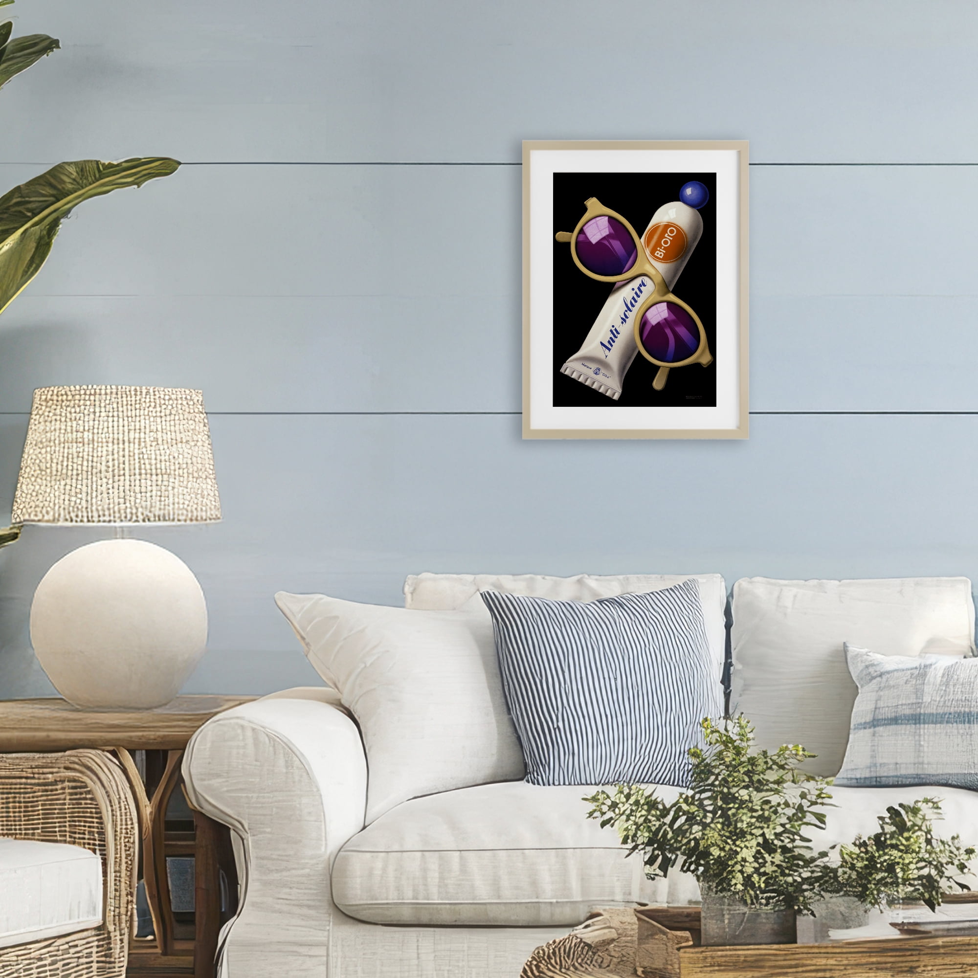Stupell Industries Sunblock & Sunglasses Birch Framed Print Under Glass, design by Print Collection