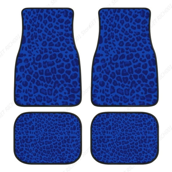 Blue Print 4 Pieces Car Floor Mats Car Carpets Full Sets Universal Fit For Suv Vans Trucks All Weather Protection