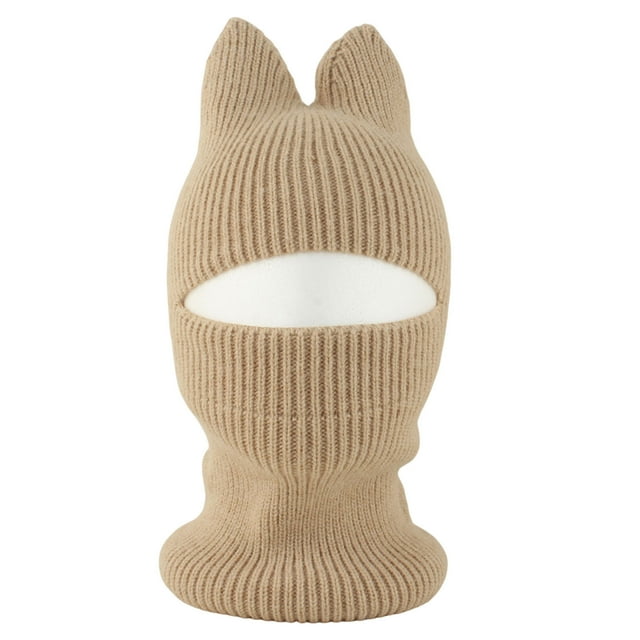 Face Mask for Sun Protection, Kids' Winter Warm Knit Mask and Ear Cover Cap