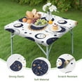 thumbnail image 3 of Vintage Celestial Tablecloth - Elastic Edge Square Table Cover, Astrology Print Outdoor Picnic Cloth, Soft Durable Windproof Snug Fit (Cosmic Aesthetic), 3 of 4