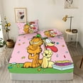 thumbnail image 1 of Garfield Fitted Sheet Cat Children Polyester Coverage Sheets Cartoon Cover Elastic Cute Dream Digital Printing Bedding, 1 of 7