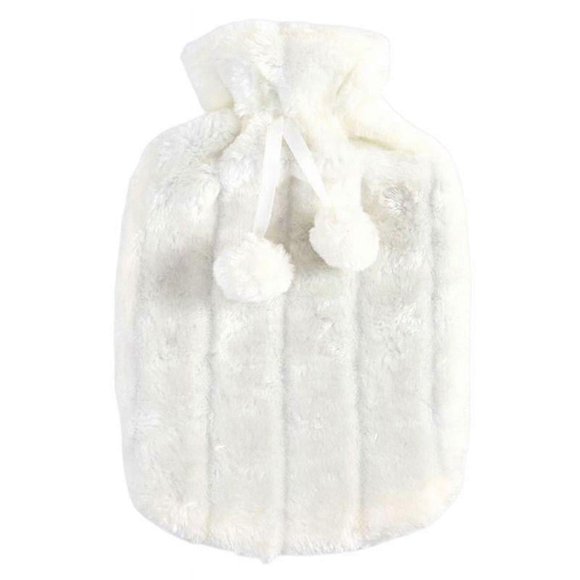 2L Removable Hot Water Bottle Bag Plush Cover Protective Case Heat Preservation