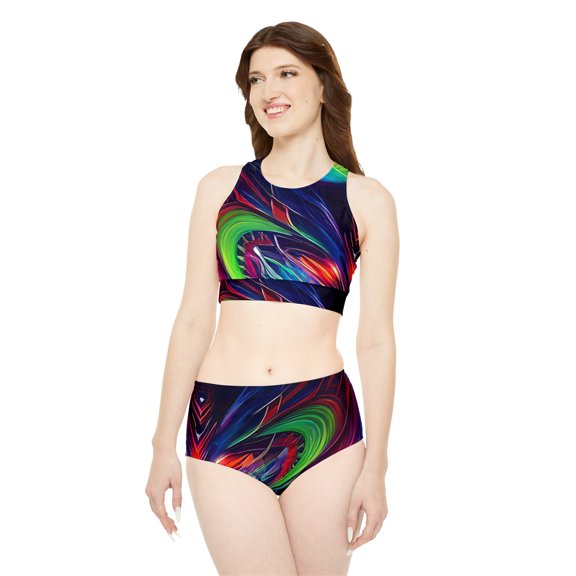 'Rings of Strength' Sporty Bikini Set (AOP)