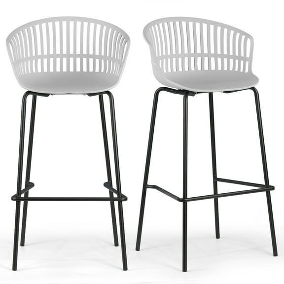 Berkeley Beige Upholstered Fabric Bar Stool with Natural Wood Accent Legs