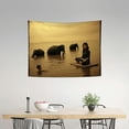 thumbnail image 2 of RKSupls Tapestry Wall Hanging Art, Woman Meditating with Elephants Hanging Tapestry Decoration for Daily Bedroom, Living Room, Dorm, Apartment Hallway Home Decor,40*30in, 2 of 5
