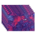 thumbnail image 2 of Stylized Tropical Birds Placemats Set of 6 Coffee Mats, Non Slip Backing 18x12 Inch for Home and Restaurants, 2 of 9