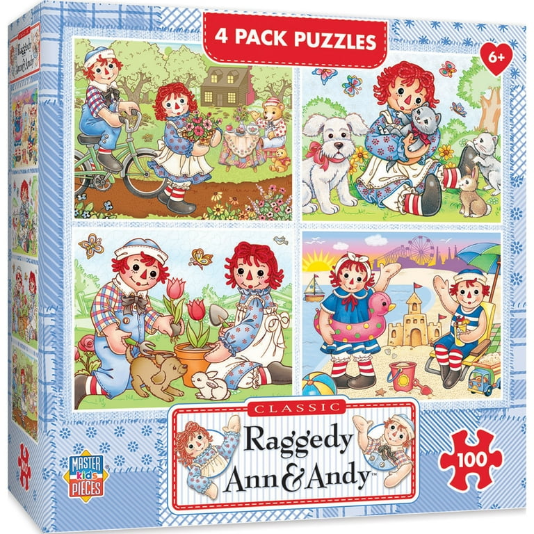 MasterPieces Kids Puzzle Set - Raggedy Ann 4-Pack 100 Piece