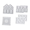 thumbnail image 4 of Molde de silicona con forma de casa, molde decorativo de resina para decoración de escritorio. 7 piezas, 4 of 9