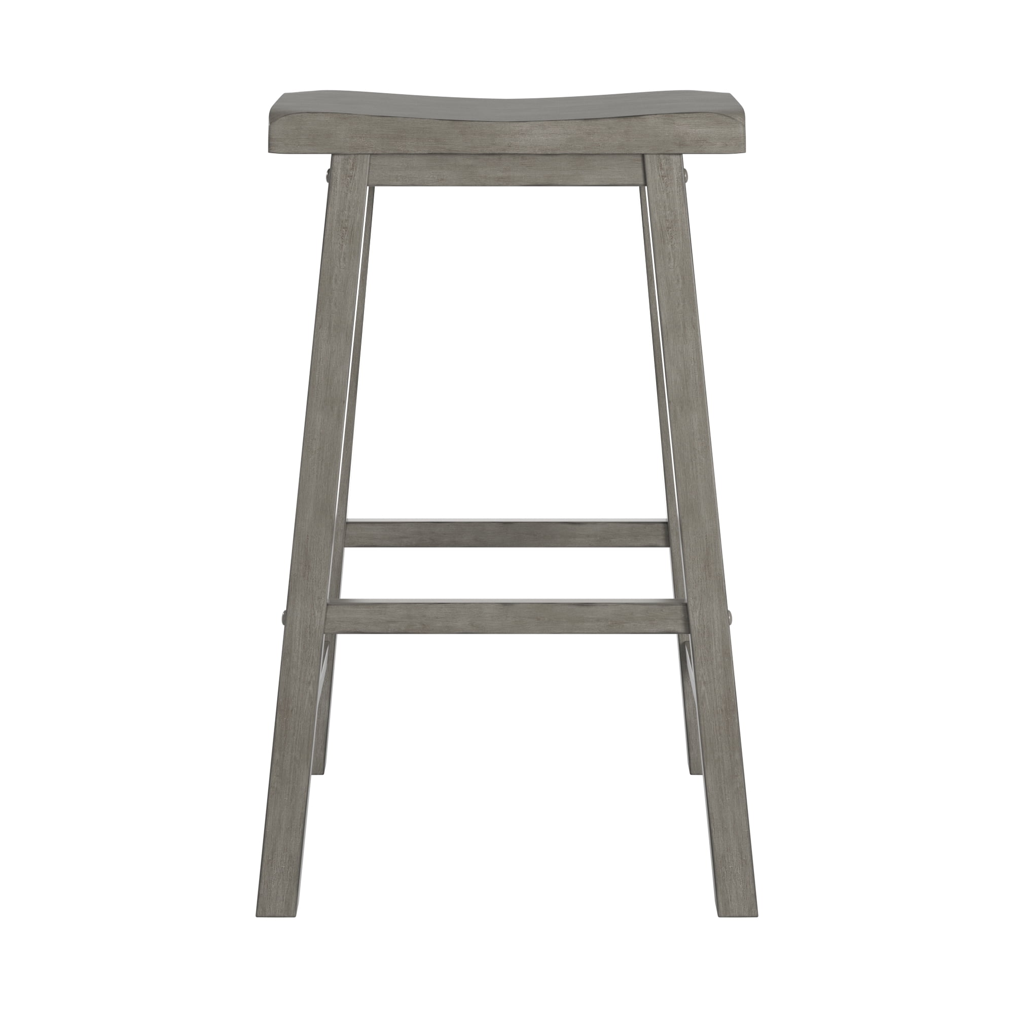Weston Home Ashby Saddle Seat Backless 29-inch Bar Height Stools, Antique Grey (Set of 2)
