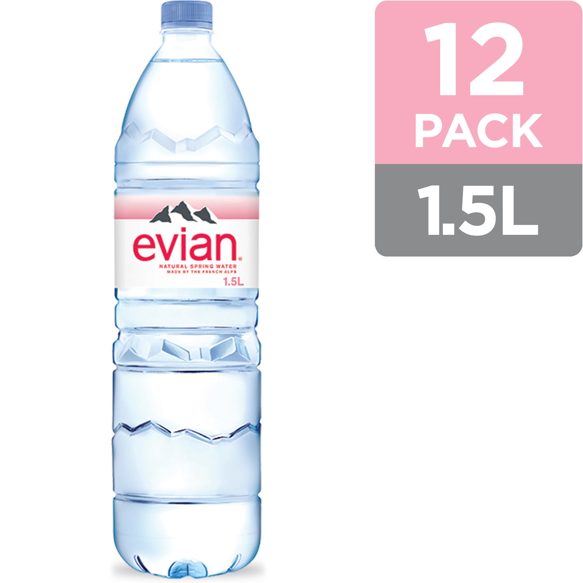 Evian Natural Spring Water 1 5 L Bottle Pack Of 12 Walmart Com