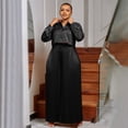 thumbnail image 2 of AURA Women Plus Size Fall Outfit 2 Piece Set Casual Shirt Wide Leg Pants Elegant, 2 of 4