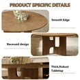 thumbnail image 6 of MDAQMD 31"Round Coffee Table ,Ash Wood Veneer with Stainless Steel Shims,Minimalist Center Table,Mid Century Walnut Coffee Table for Living Room, 6 of 8