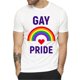thumbnail image 1 of Men Rainbow Graphic T-shirt Lgbt Equality Pride Tee Shirts Casual Crew Neck Short Sleeve Tops, 1 of 2