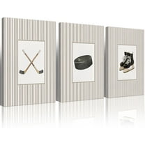 Hockey Sports Poster Print Vintage Hockey Stick Ice Hockey And Ice Skates Wall Art Canvas Printed Poster For Office Men Bedroom Wall Decor (Only canvas)