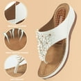 thumbnail image 3 of Ablanczoom Sandals Women Dressy Slippers Comfortable Wedge Platform Flip Flops for Shoes, 3 of 6