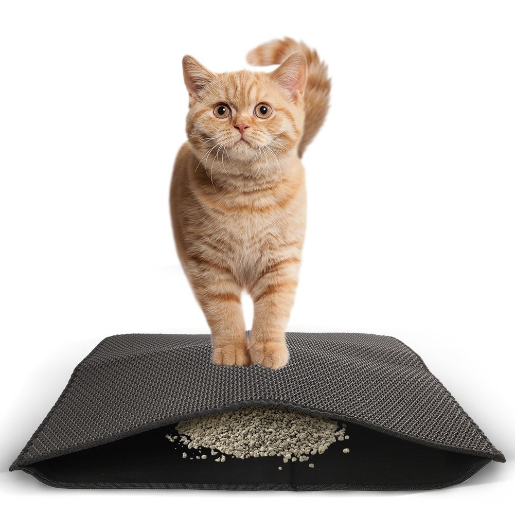 Petmaker 24x15-inch Double-layer Waterproof Cat Litter Mat (black) : Target