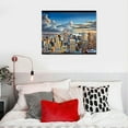 thumbnail image 4 of PIKWEEK New York City Wall Art Decor NYC Skyline Wall Art Picture for Decorations Manhattan Skyscraper Canvas Poster Modern Office Wall Decor Blue Night Cityscape Panoramic Painting Artwork, 4 of 4