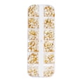 thumbnail image 3 of CoreLiving Gold Nail Art Charms Kit with White Pearls, Gold Beads and Rhinestones, Mixed Size 3D Gems for DIY Manicure Decoration, 12 Grid Long Case, 3 of 4