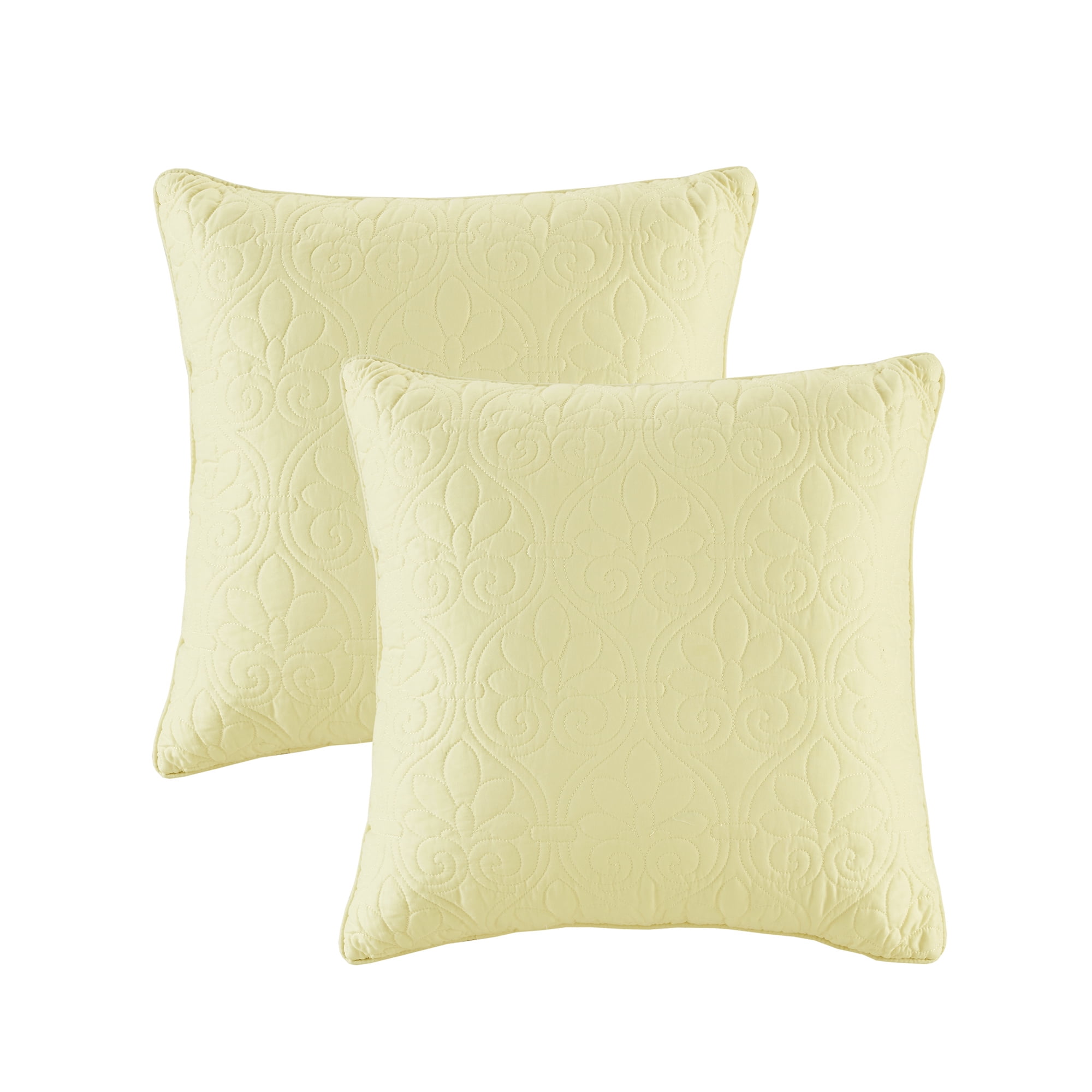 Home Essence Vancouver Quilted Square Pillow Pair