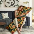 thumbnail image 5 of Boho Sunflower Body Pillow Cover – Soft & Breathable, Hidden Zipper, 20"x54", Vintage Floral Print with Butterflies & Bees – Gift for Side Sleepers, Pregnancy, Farmhouse Decor, 5 of 7
