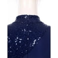 thumbnail image 5 of iiniim Women's Sequin Lyrical Contemporary Ballet Dance Dress Irregular Dancewear Navy Blue M, 5 of 7
