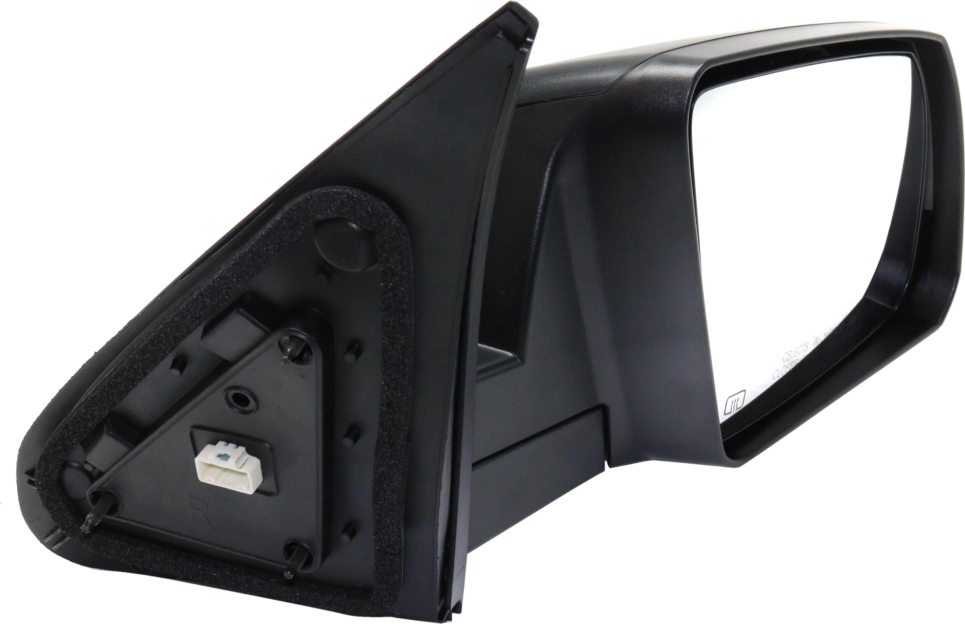 Mirror Compatible With 2014-2018 Toyota Tundra Right Passenger Side Heated w/ Blind Spot Detection in Glass Textured Black Kool-Vue