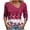 Hot Pink#1, variant on Utoimkio Long Sleeve Blouses for Women Plus Size V Neck Shirts Casual Striped Print Lightweight Loose Fit Tee Tops for Women