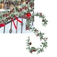 thumbnail image 2 of Christmas Artificial Vine Decoration for Christmas Home Atmosphere with Red Berries and Vine Arrangement丨Green, 2 of 8