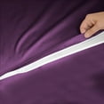 thumbnail image 6 of DNG Creations 6 Piece Zipper Sheet Set - Include (1 Fitted Sheet Base, 2 Base Sheet has Zipper, 1 Flat Sheet And 2 Pillowcase) 26 Inch Deep Pocket ( Solid Plum - California King ), 6 of 7