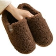 thumbnail image 6 of House Slippers for Woman Man Non-Slip Round Toe Thick Soled Slip-on Slides Outdoor Indoor Home Household Silent Fashionable Fall Winter Thick-Soled Warm Sandals for Couples, 6 of 9