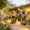 A, variant on LiUMX Colorful Plastic String Windmill, Multicolor Gradient Outdoor Hanging Wind Spinner for Scenic Areas and Garden Decor, Solid-Color and Six-Color Design