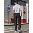 thumbnail image 6 of COOFANDY Men's Dress Pants Lightweight Stretch Dress Slacks Slim Fit Flat Front Suit Pants, 6 of 9