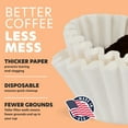thumbnail image 5 of Tupkee Extra Large Coffee Filters - 13 Inch x 5 Inch Premium, Big, Tall for Bunn 1.5 to 3 Gallon Commercial Coffee & Tea Machines - 250 Count - Chlorine Free White Commercial Coffee Filters, 5 of 6