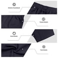 thumbnail image 6 of Kakii Men's 2-Piece Pull-On Shorts Set, All-Over Texture Jogger Shorts & Matching Tee, Elastic Waist Summer Lounge Outfit, 6 of 7