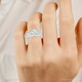 thumbnail image 6 of Pompeii 1 3/4Ct Diamond Engagement Matching Wedding Ring Set 14k White Gold (H/I,SI1-SI2), 6 of 6