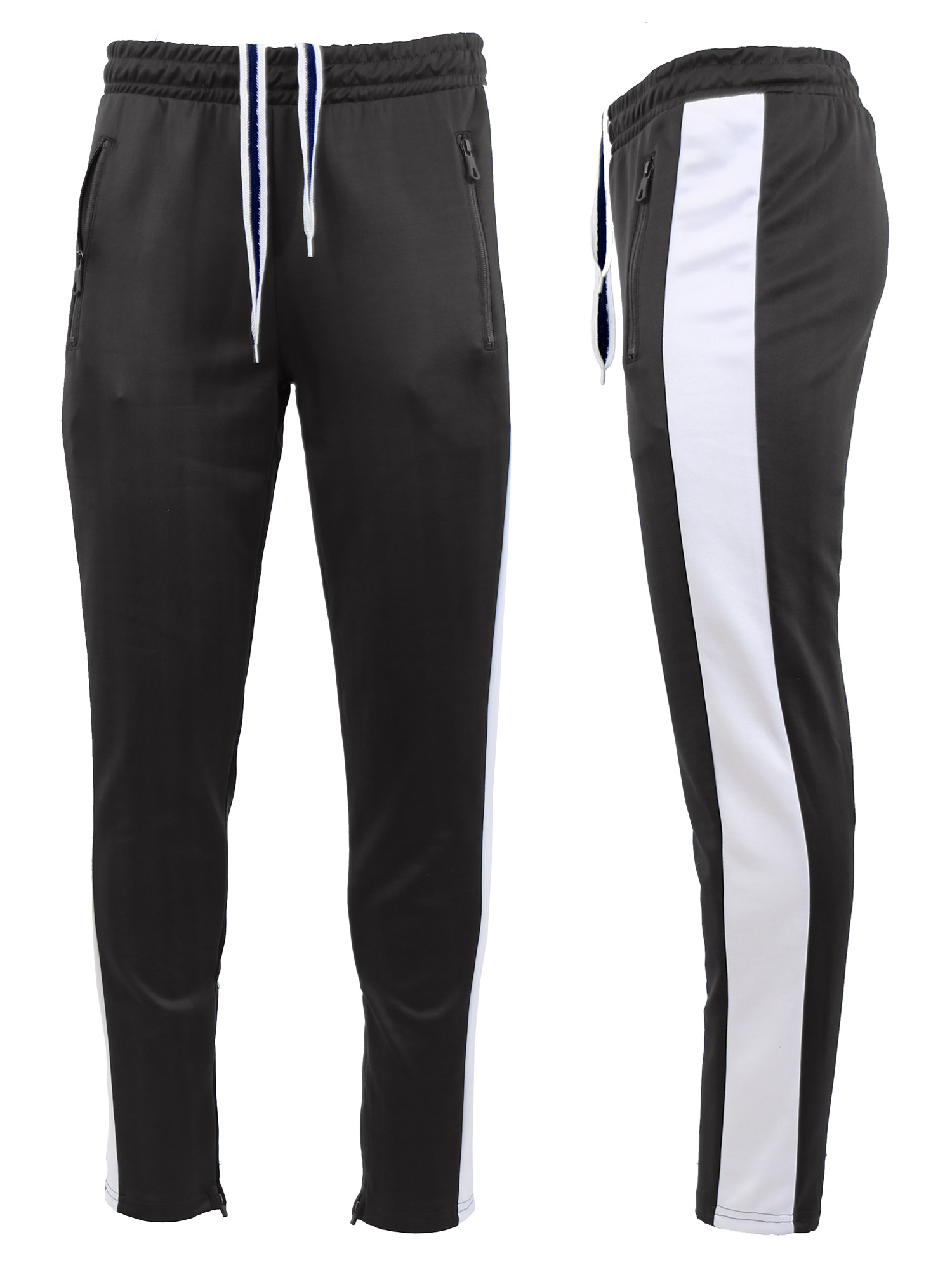 Men's Moisture Wicking Active Stripe Track Joggers - Walmart.com