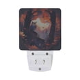 thumbnail image 2 of Owl in Autumn Forest Night Light 2 Pack LED Nightlight Plug into Wall Dusk to Dawn Sensor Soft White, 2 of 7